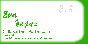 eva hejas business card